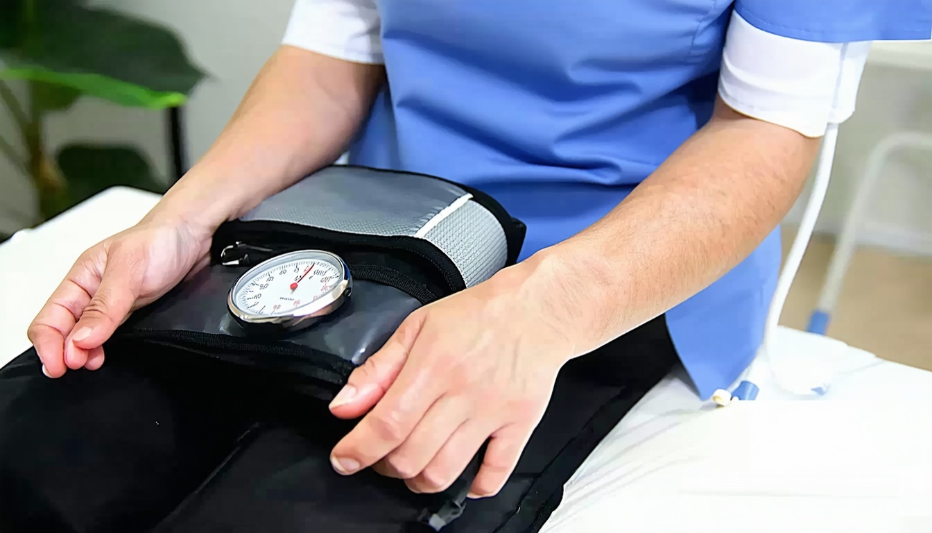 A healthcare professional using a high-quality blo