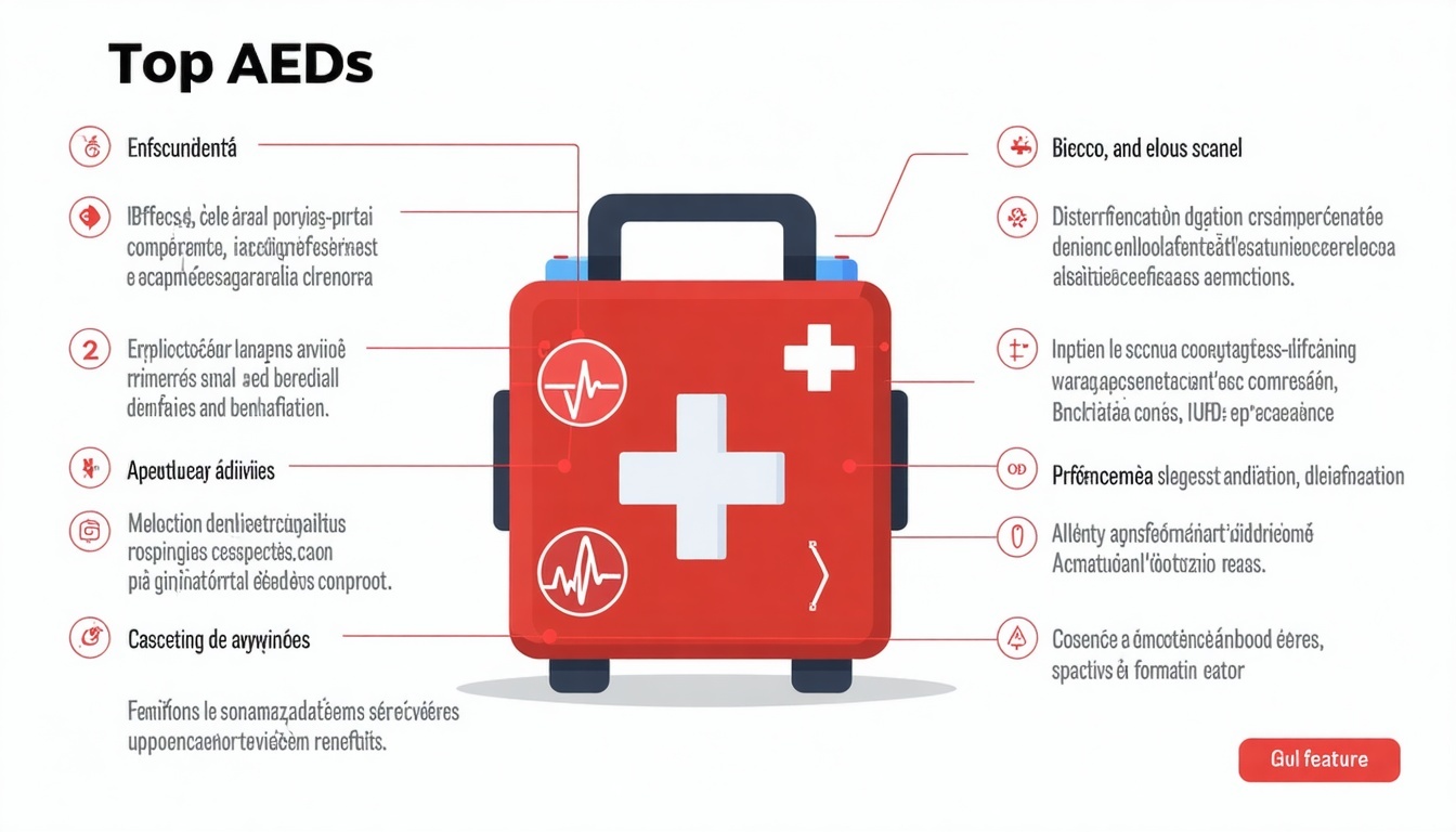 A visual representation of the top AEDs, highlight